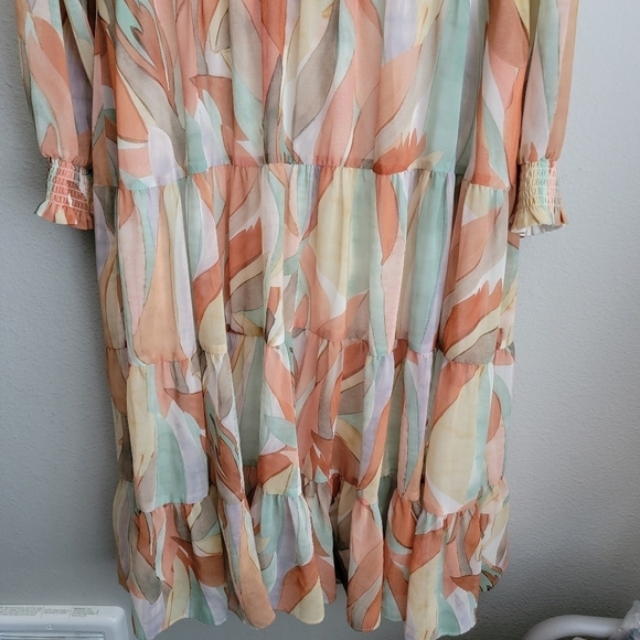 Sezane Andreanne Dress in Leaves size 42 - Picture 8 of 13